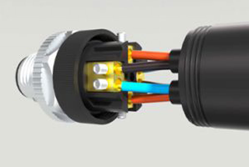 CAZN | Connecteur assemblé M12 à double entrée (répond facilement aux besoins des boîtiers d'E/S pour les connexions à deux fils)