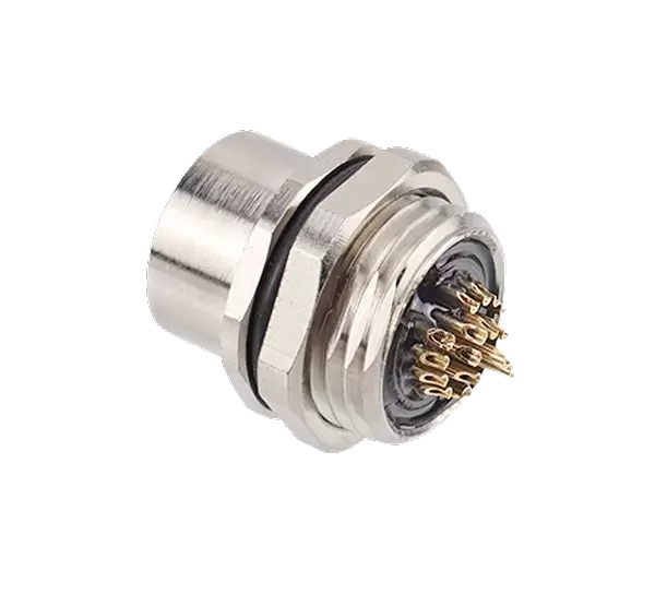 Prise femelle M14 à montage frontal, à souder