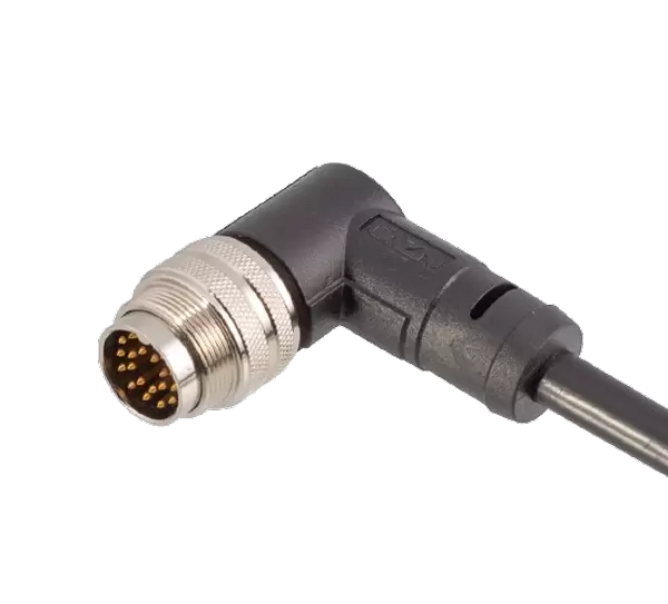 Prise mâle coudée M16 surmoulée