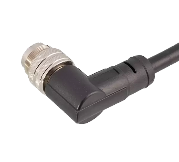 Prise mâle coudée M16 surmoulée