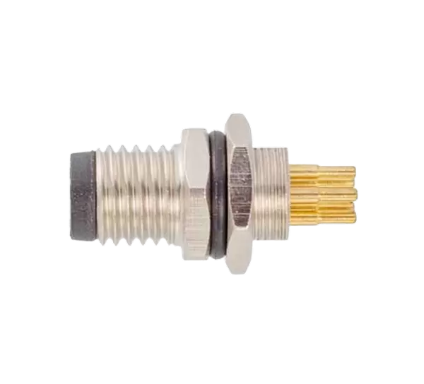 Prise mâle M8 à montage frontal (PCB, vis M8*0,5)